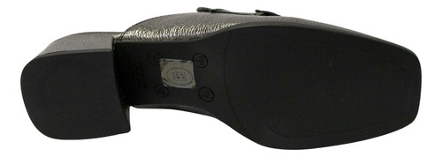 Mule Bottero 354208 Mariane Couro Metalizado Roma Onix