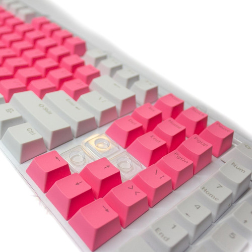 Imagen 2 de 3 de Keycaps Set Color Blanco + Fucsia