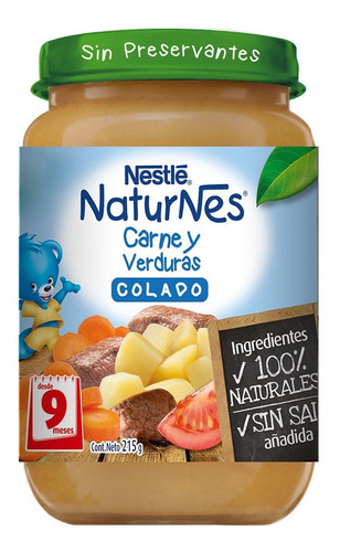 Colado Nestlé Naturnes Carne Y Verduras 215 G