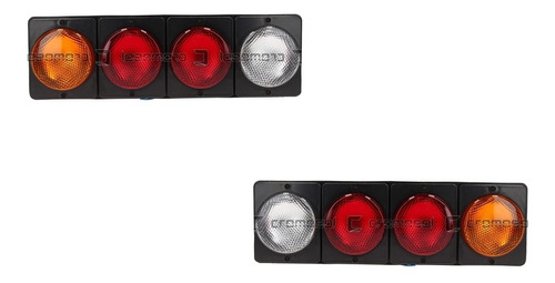 Juego Faros Opticas Traseros Camion Universal Cuadruple