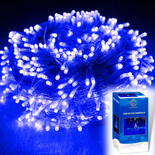 Serie Navideña Luces Navideñas 500led 25m 8modo Alta Calidad Color de las luces Azul