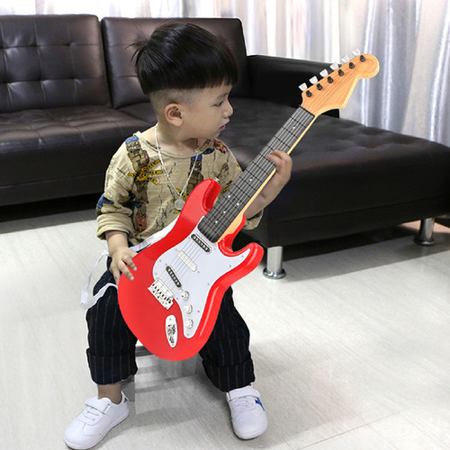 Guitarra Eléctrica De Juguete Para Niños De 4 A 16 Años, Roj