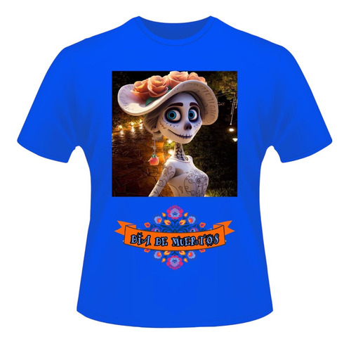Playera Día De Muertos Catrina Halloween Calavera Personaliz