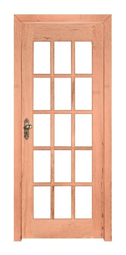 Kit Porta De Madeira Direita 213cmx74,5cmx12cm Pe15 Esel