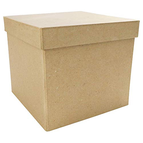 Caja Cuadrada Cubo Kraft Mediana Para Regalos Pack X 12