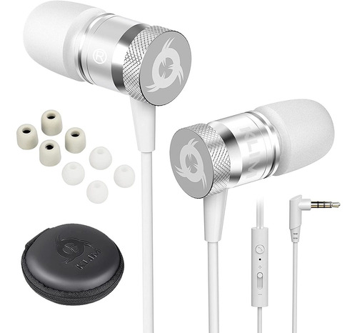 Auriculares Interno Por Cable 3,5 Mm Con Microfono / Blanco