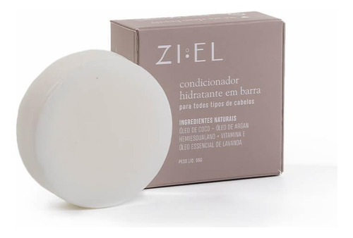  Condicionador Natural Em Barra Hidratante 55g Ziel Cosmetics