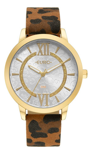 Relógio Euro Feminino Glitz Dourado - Eu2036yrm/3m Cor da correia Bicolor Cor do fundo Prata