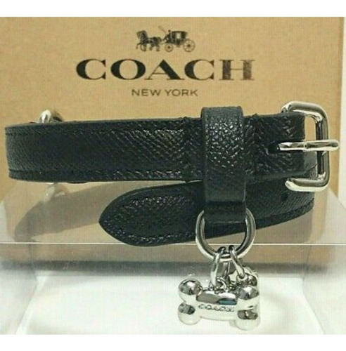 Collar Perros Coach New York Genuino Talla S Cuero Luxor