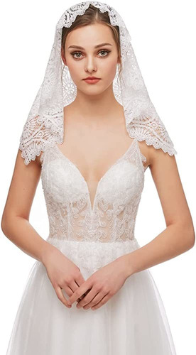 Mantilla - Velo Latino Para Misa, Diseño De Capilla, Encaje,