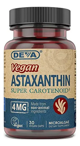 Deva Nutrition Vitamins Astaxantina 4 Mg, Vegano, Hecho De M