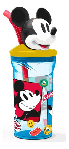 Vaso Sorbete Infantil 360ml Con Figura 3d Escolar Color Mickey