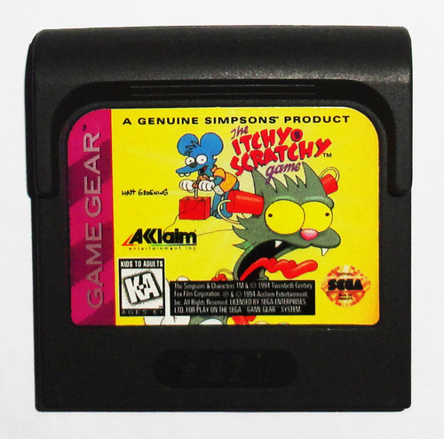 The Itchy And Scratchy Sega Game Gear Original - Mg (Usado)