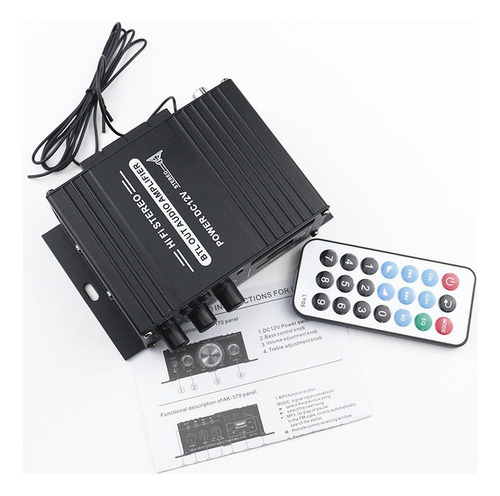 Amplificador De Audio 12v Para Automóvil Y Hogar Bluetooth