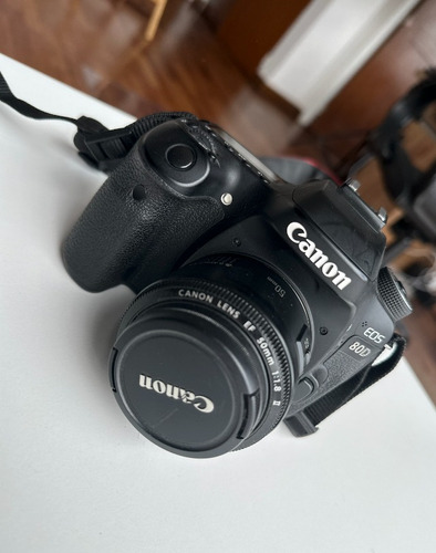 Canon 80d Con Lente 50 Mm 1.8 F Como Nueva