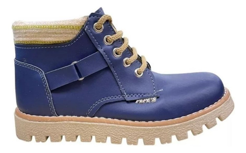 Bota Niño Azul Con Puño - Abrigo - 27 Al 34 - Oferta