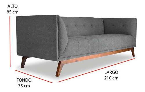 Sofa Cooper Lino Gris Sofa Sillon Mueble Sala