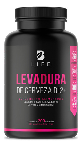 B12 Con Levadura Nutricional Y Cerveza 200 Cápsulas B Life