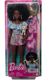 Muñeca Barbie Deluxe Patinadora Hpl77