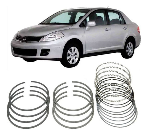 Juego Kit Anillos Std Nissan Tiida Versa 1.6 2006 2014 Japon