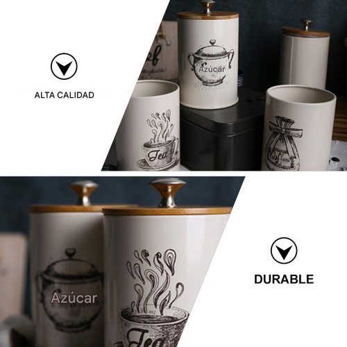 3 Latas Sellables Para Café, Tarros De Cocina Para Almacenar