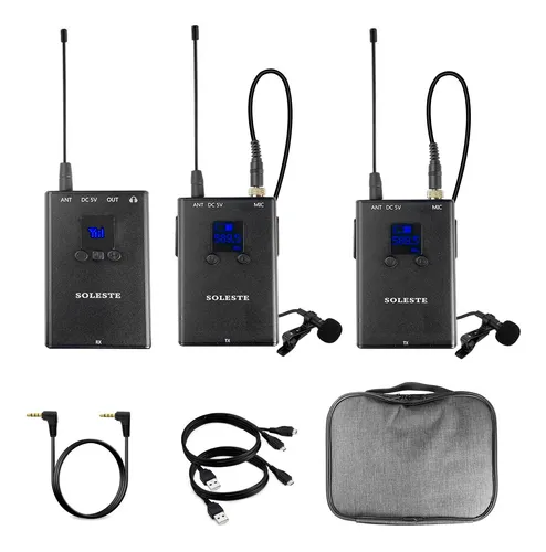 comprar Microfone Lapela Sem Fio Duplo Canon Sony Nikon Celular Wm12 Cor Preto
