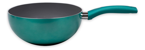 Wok Montecarlo Aluminio Metalizado 22cm Turquesa Doral