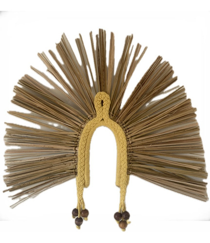 Cocar Indígena De Palha - Estilo Boho Chic