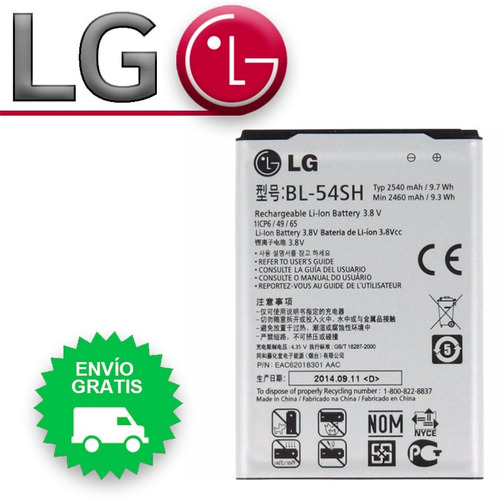 LG G3 Mini - Bateria Chip Original Modelo: Bl-54sh | Cuotas sin interés
