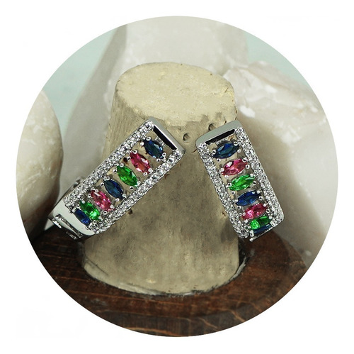 Arracadas Tipo Aretes Colores Oro Blanco 18k Regalos Mujer