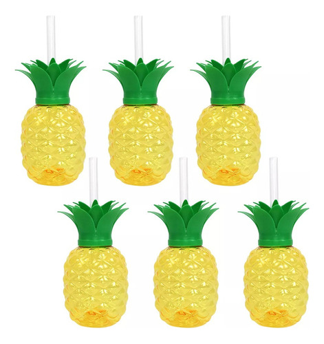 A 6 Pcs Vaso En Forma De Frutsi Vasos De Piña 500ml, Con