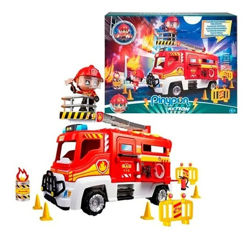 Pinypon Action Camion Bomberos Autobomba Bombero 15 Accesori