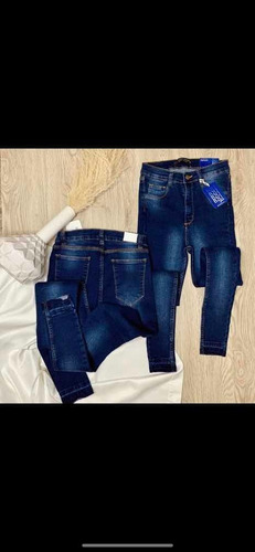 Jeans B2u De Dama De Moda Azul, Negro, Blanco Ananas