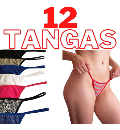 Imagen 6 de 8 de 12 Tangas De Algodón Ropa Interior Precio X Docena