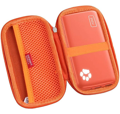 Estuche De Viaje Duro Para Cargador Portatil Iniu Naranja