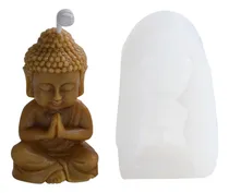Comprar Molde Silicona Buda Sentado Vela Resina Yeso Transparente