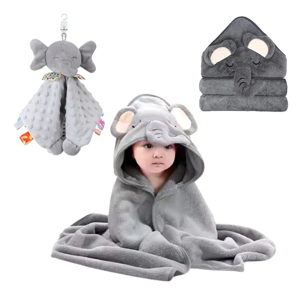Manta de Apego para Bebe de 0 a 3 Meses 2pzs SLNXA Color Gris