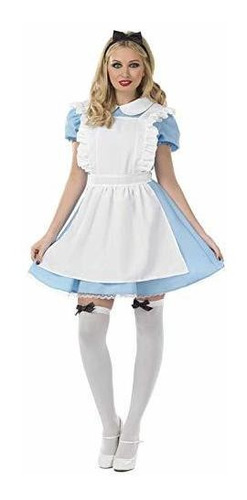 Disfraz De Alice Tradicional Para Mujer, Vestido De Personaj