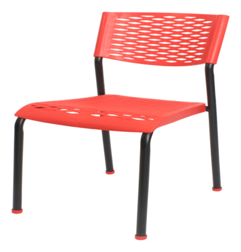 Silla Italy Estructura Metálica Ergonómica Roja