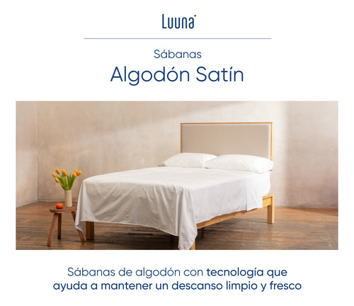 Juego De Sábanas Luuna Algodón Satín, Queen Size