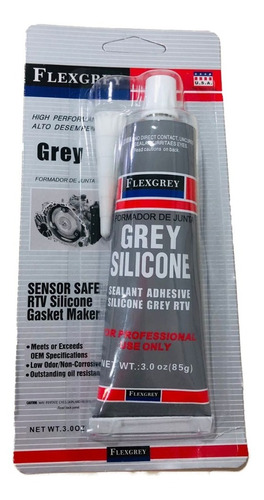 Sellador Silicona Forma Junta Alta Temperatura Flex Grey 85g