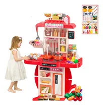 Comprar Juguetes Cocina Niños 107pzs95cm Luz Sonido Agua Vapor Spray Boutique Juegos de juguetes de cocina para niños 107 piezas LEOANDTOM Roja