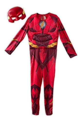 Imagen 1 de 5 de Disfraz Flash Musculo Liga Justicia Superheroe Niño Original