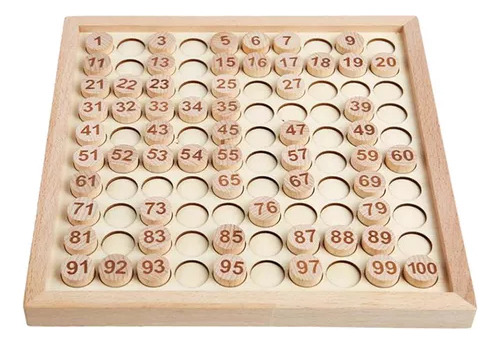 Juego De Mesa De Madera Montessori Con Números Del 1 Al 100