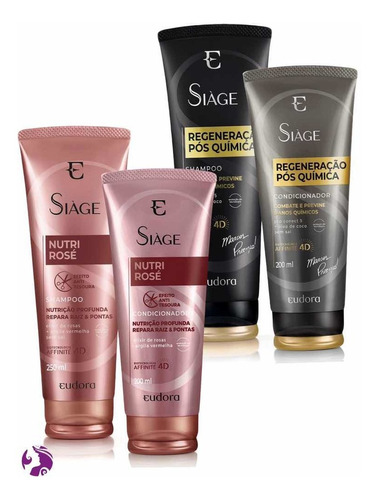  Siàge Nutri Rosé + Regeneração Pós Química / Shampoo + Cond