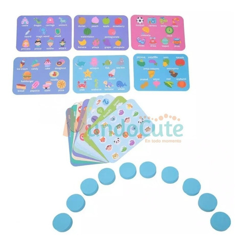 Imagen 3 de 5 de Juego De Memoria Lotería Niños Madera Juguetes Montessori