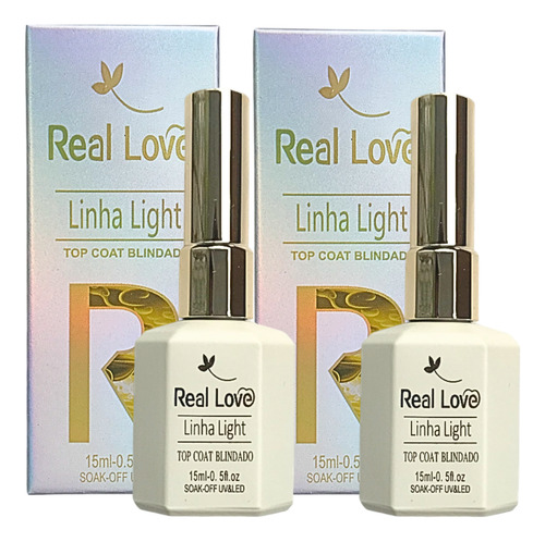 Kit Top Coat Blindado Real Love Finalizador Não Risca