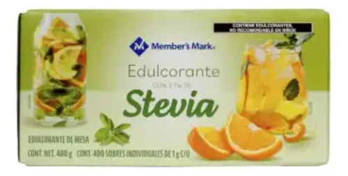 comprar 2 Pza Edulcorante De Mesa Member's Mark Con Stevia 400 Sobre