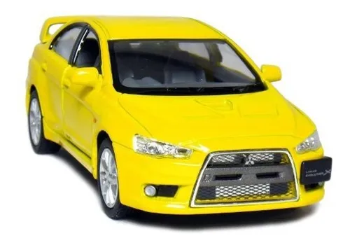 Coche Amarillo A Escala 1:36 Mitsubishi Lancer Evolution X