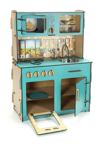 Cocina De Madera Para Chicos Cocinita De Juguete Infantil Color Rosa